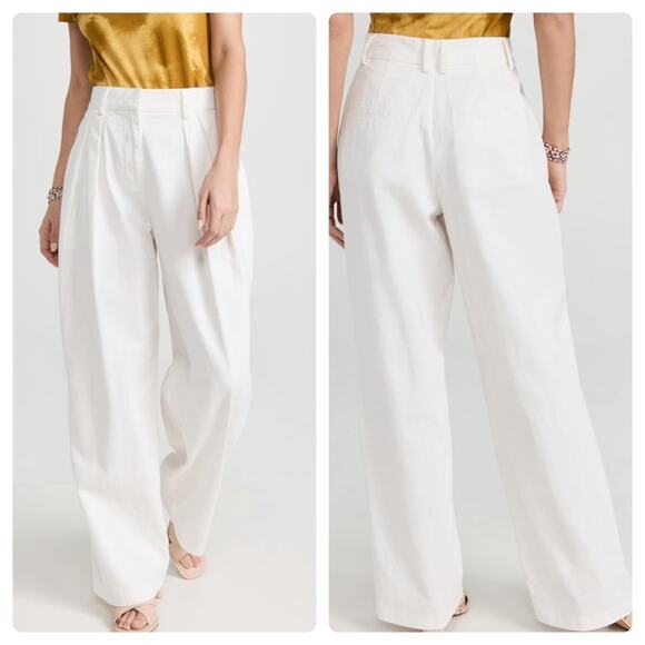 STAUD Luisa Wide Leg Trouser Pants - Picture 1 of 16